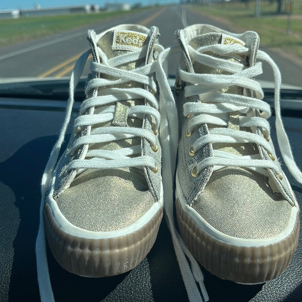 New Keds Gold and silver Sneakers Size 6